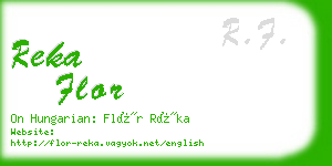 reka flor business card